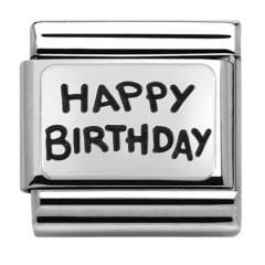 330102/41 Classic Silvershine Happy Birthday Charm