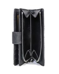 Michael Kors Kadın Siyah Logo Desenli Orta Boy Deri Cüzdan