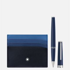 128956 Montblanc Set with PIX Blue Rollerball and Meisterstück Kartlık