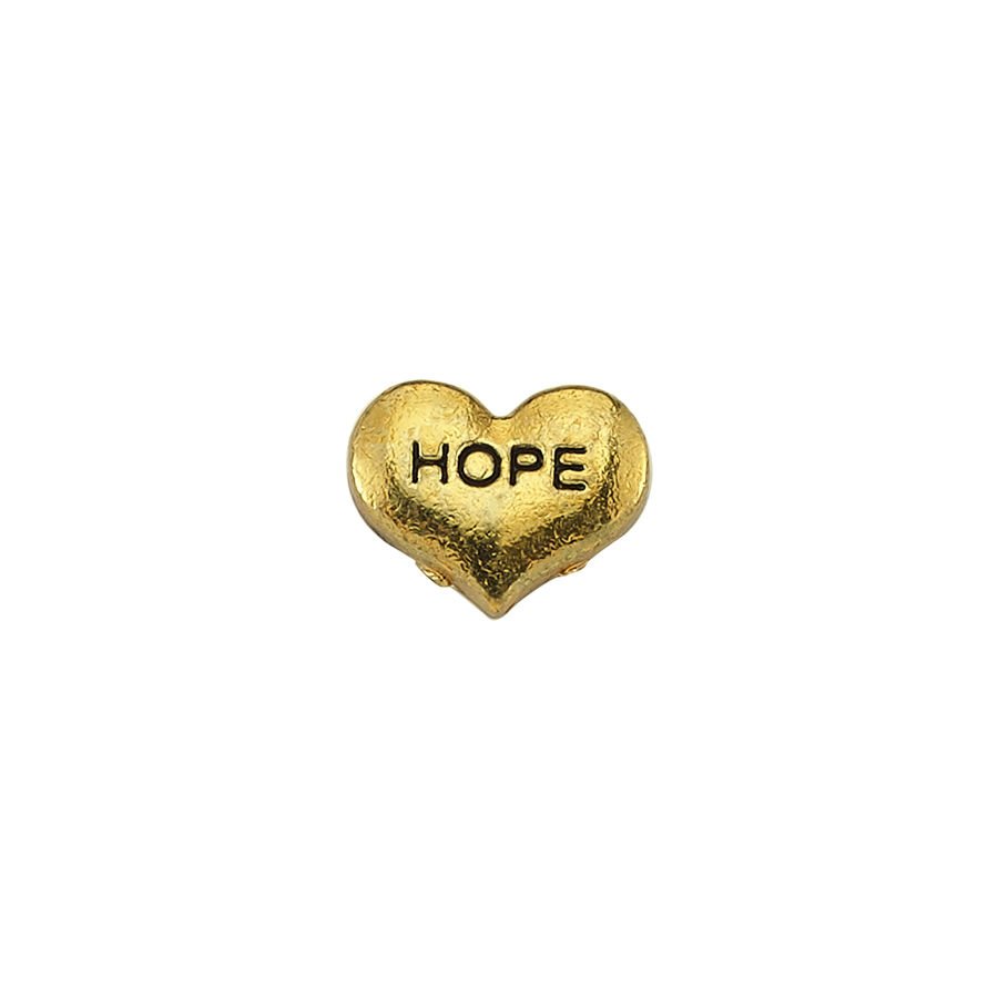 Hope - Kalp - Altın Charm