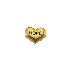 Hope - Kalp - Altın Charm