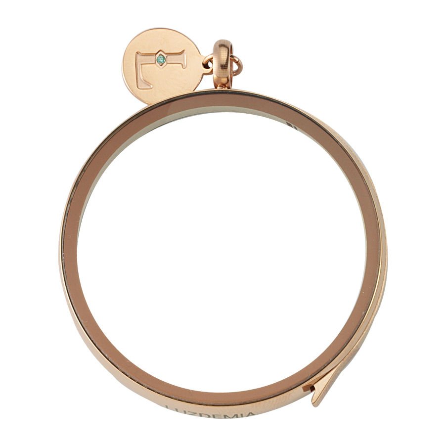 Swarovski Zirconia Logo Tag - Luzyo - 40 mm - Rose - Magnifying