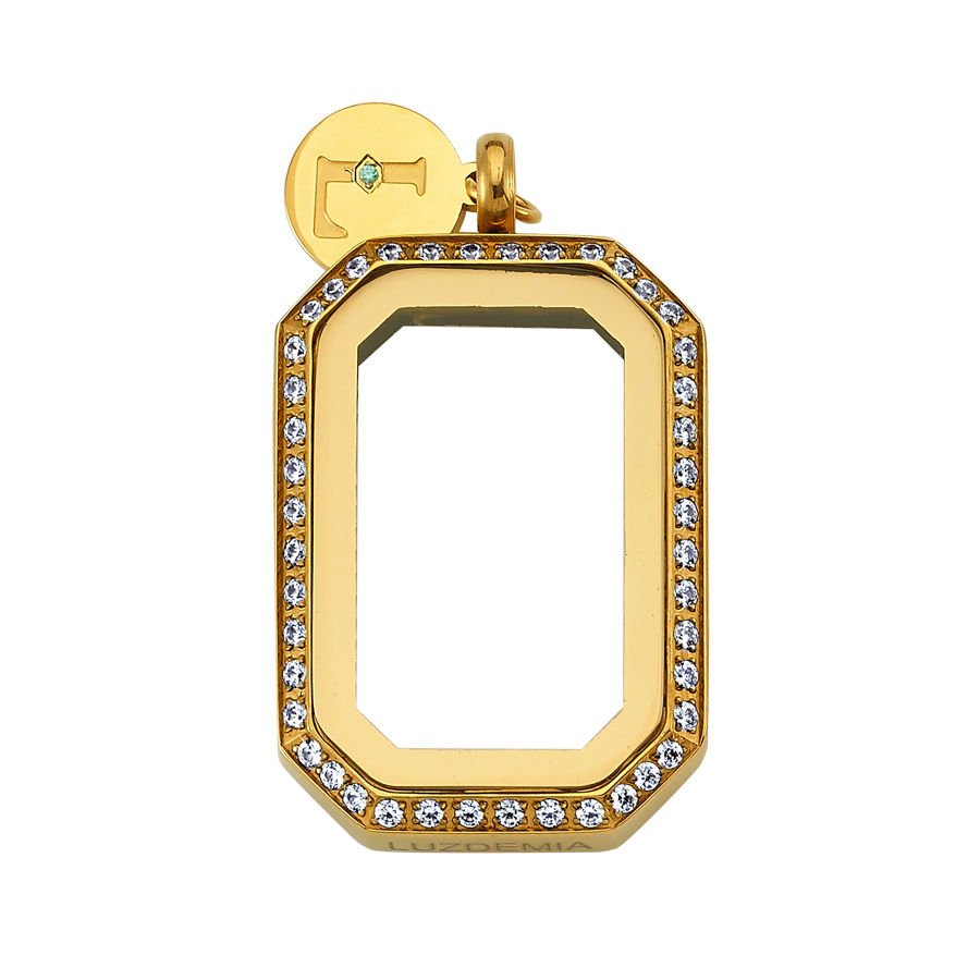 Swarovski Zirconia - Luzyo - Vintage - Gold - 33*23 mm