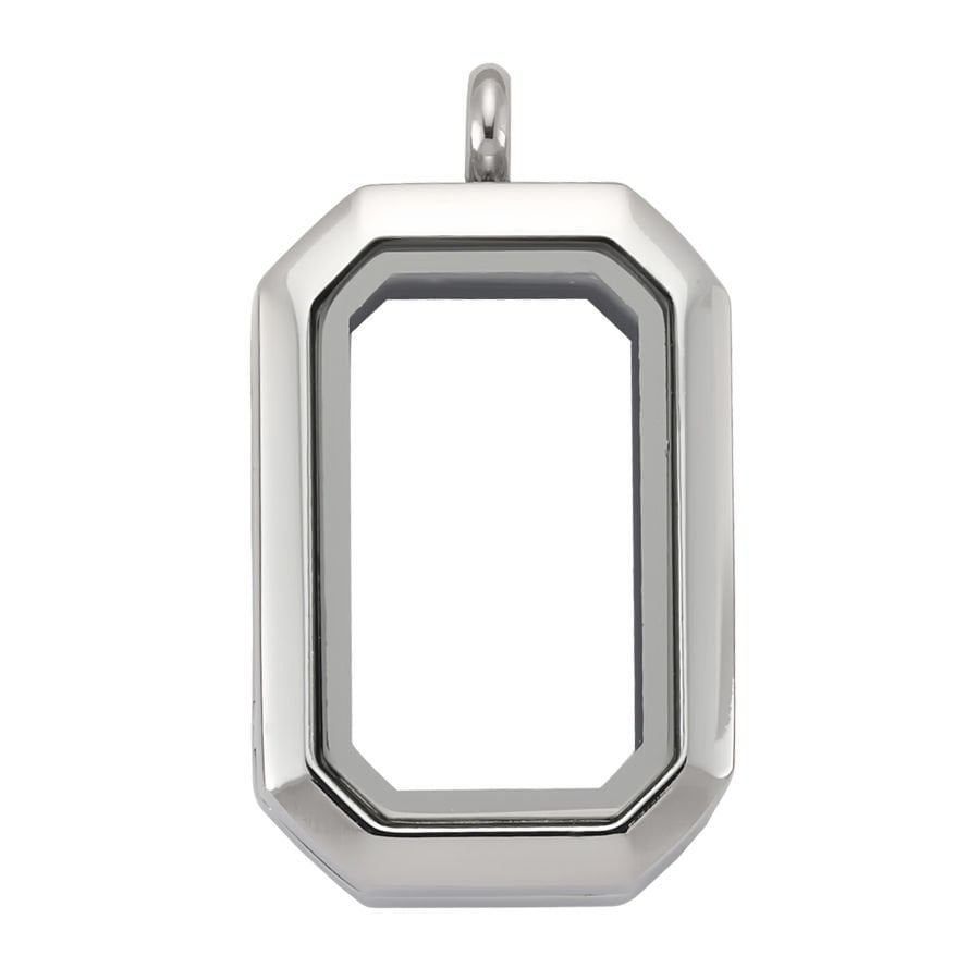 Swarovski Zirconia Logo Tag - Luzyo - Vintage - 33*23mm - Silver