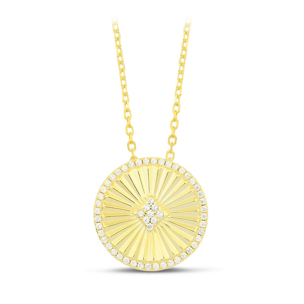 Star Cut Coin Necklace 925