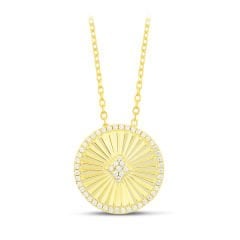 Star Cut Coin Necklace 925