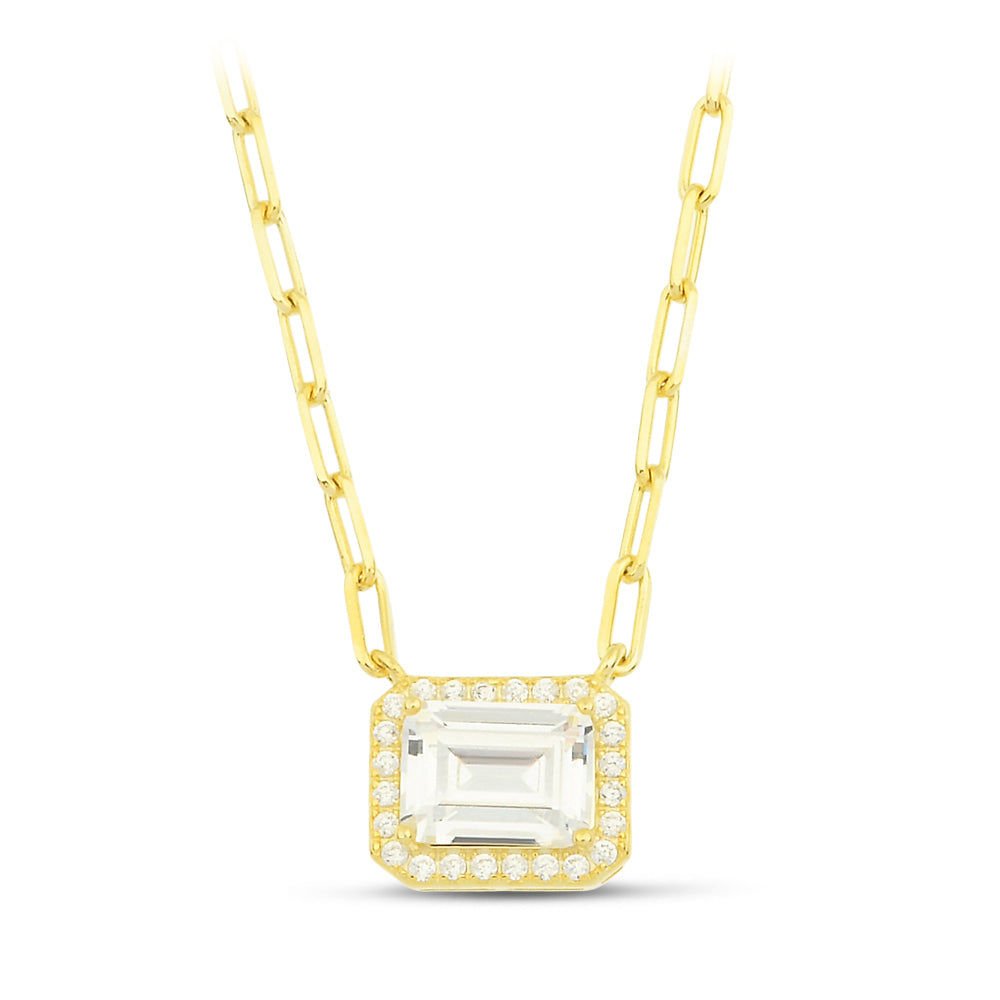 Emeral Cut Necklace 925