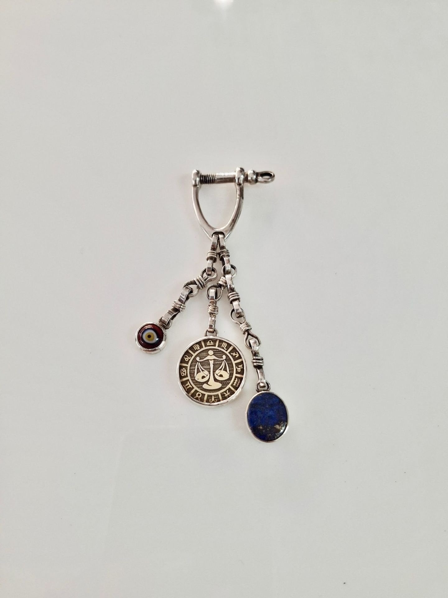 Kişiye Özel Burç Anahtarlık (Terazi-Lapis Taş)