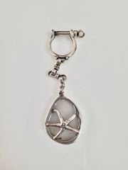 Deniz Yıldızı Doğal Taş Anahtarlık (Kalsedon)