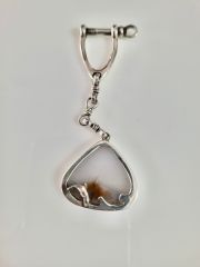 Yunus Doğal Taş Anahtarlık (Kalsedon)