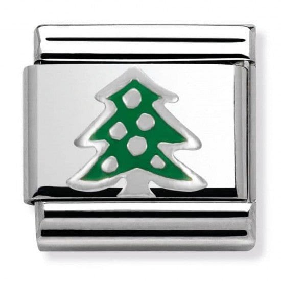 330204/08 Classic Silvershine Christmas Tree Charm