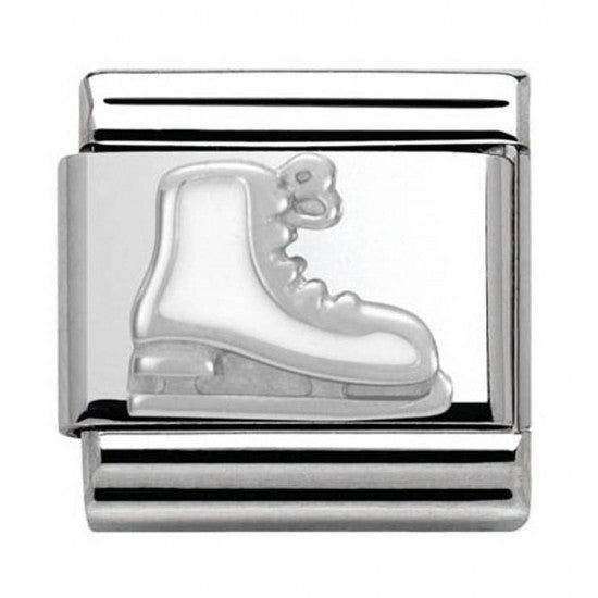 330204/04 Classic Silvershine Christmas Ice Skate Charm