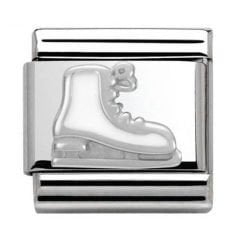 330204/04 Classic Silvershine Christmas Ice Skate Charm