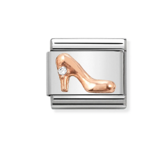 430305/32 High Heel with CZ in 9K Rose Gold Charm